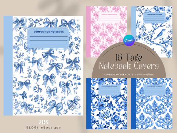 16 Toile KDP Covers: Graphics for Book Amp Shops