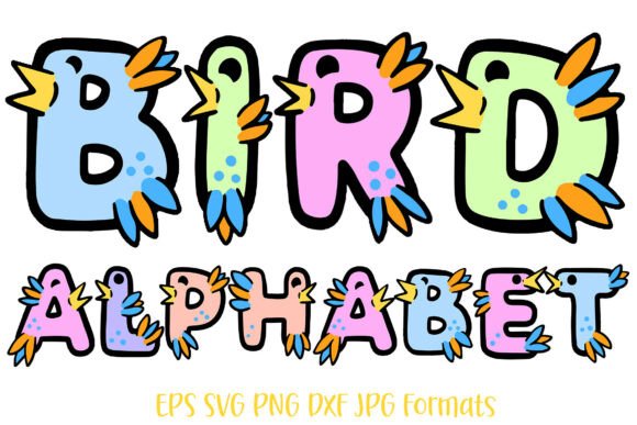 Bird Alphabet Font: Playful Graphics & Illustrations