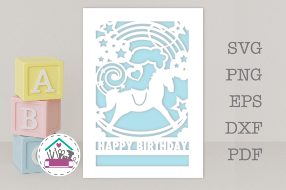 Carousel Horse SVG for Cards & Laser Cutting