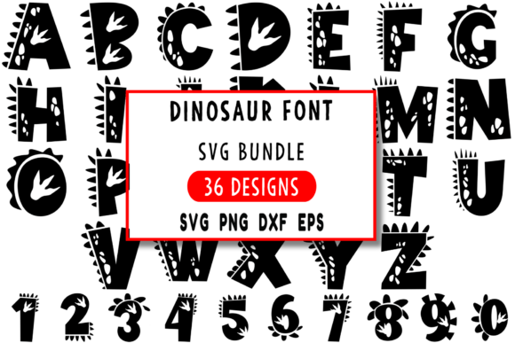 Dinosaur Font SVG: Fun Graphics for Crafts & Blogs