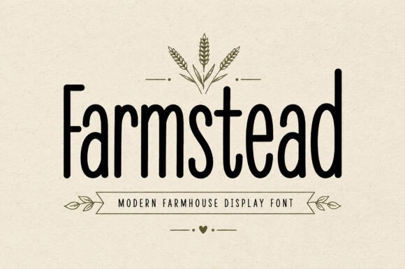 Farmstead: A Rustic Display Font for Fonts & Design