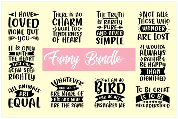 Funny Quotes Svg Bundle: Graphics for Crafts