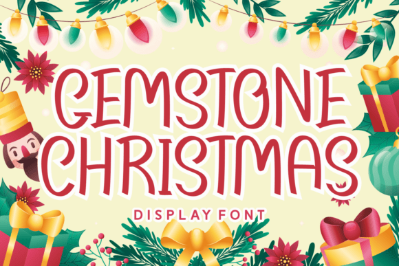 Gemstone Christmas: A Festive Display Font for Holiday Branding