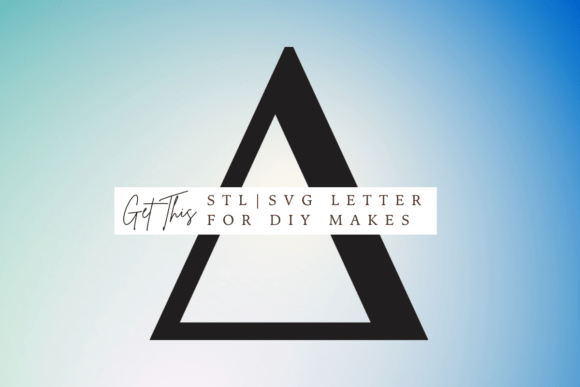 Greek Letter Delta SVG and STL for 3D Printing Signs Amp