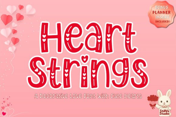 Heart Strings: A Decorative Font for Valentine Fonts