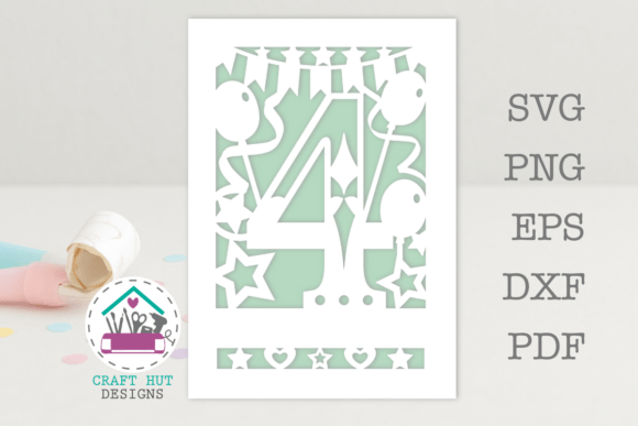 Laser Cutting Cards: A 4th Birthday SVG Review