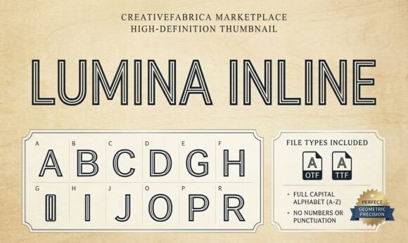 Lumina Inline: Modern Display Fonts for Sellers