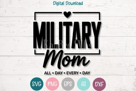 Military Mom SVG: Bold Graphics for Crafts & Branding
