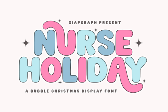 Nurse Holiday: A Retro Display Font for Festive Fonts