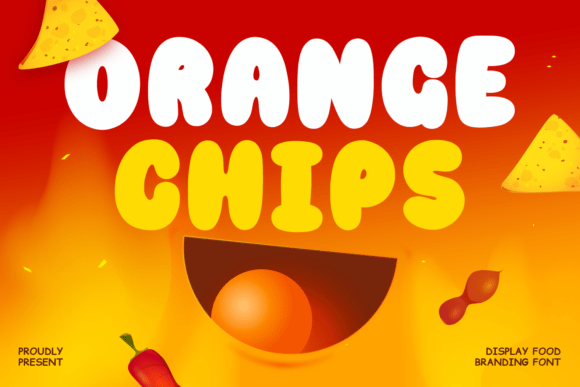 Orange Chips: A Playful Display Font for Fun Brands