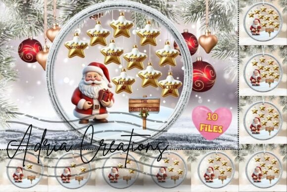 Personalize Family Christmas Ornament: Graphics for Crafts