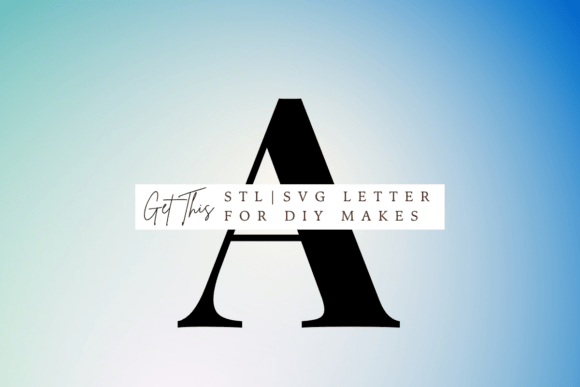 Playfair Display Letter a for 3D Printing & Signs Amp