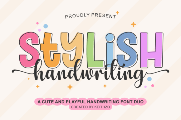 Stylish Handwriting: A Playful Font for Modern Embroidery