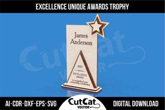 Trophy with Triangle: Laser Cutting Signs for Blogs