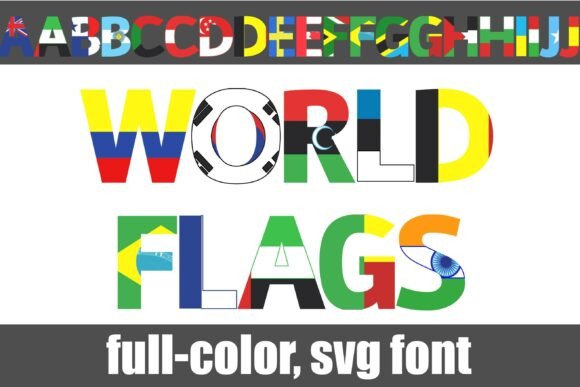 World Flags: Bold Color Fonts for Global Branding